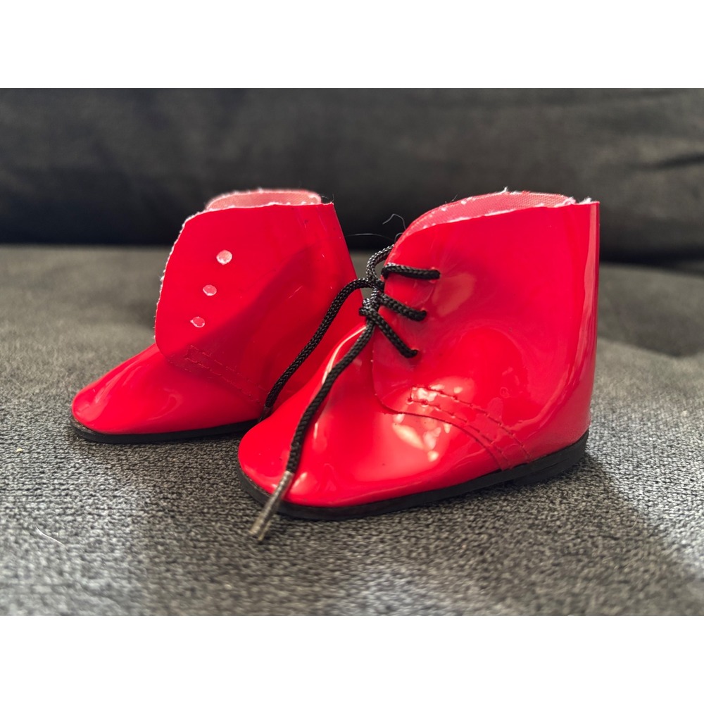 American Girl Kirsten Larson Red Lace Up Boots Pleasant Company